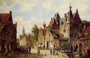 unknow artist European city landscape, street landsacpe, construction, frontstore, building and architecture. 306 oil painting picture wholesale